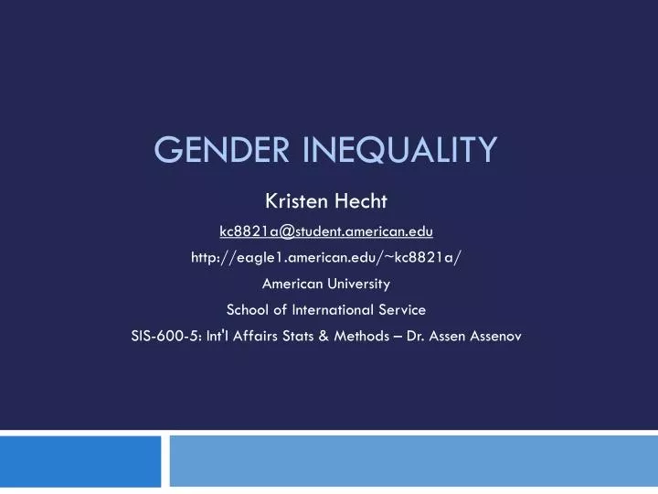 gender inequality