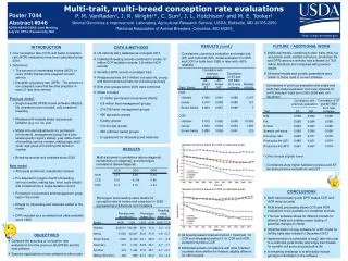 Multi-trait, multi-breed conception rate evaluations
