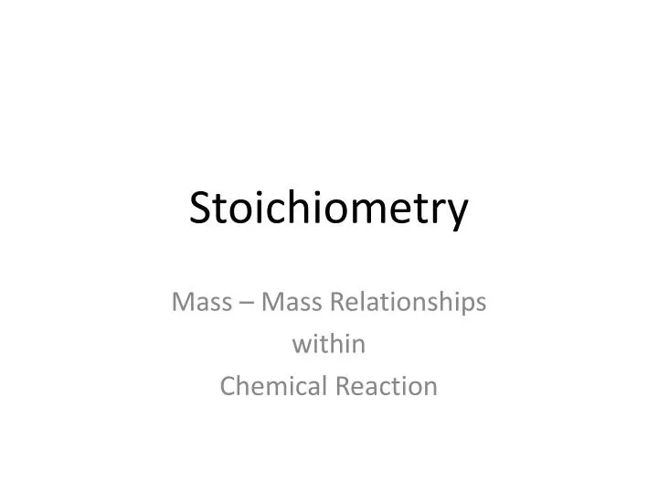 stoichiometry