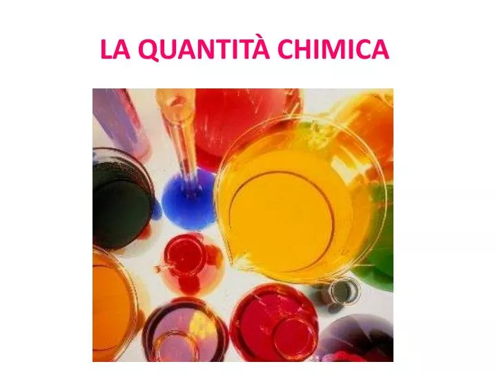 la quantit chimica