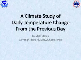 A Climate Study of Daily Temperature Change From the Previous Day