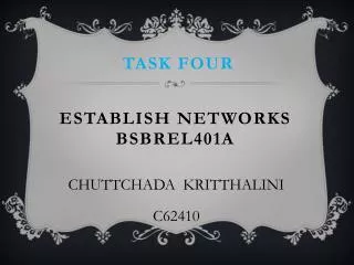 Establish networks bsbrel401a