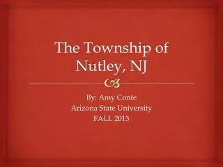 The Township of Nutley, NJ