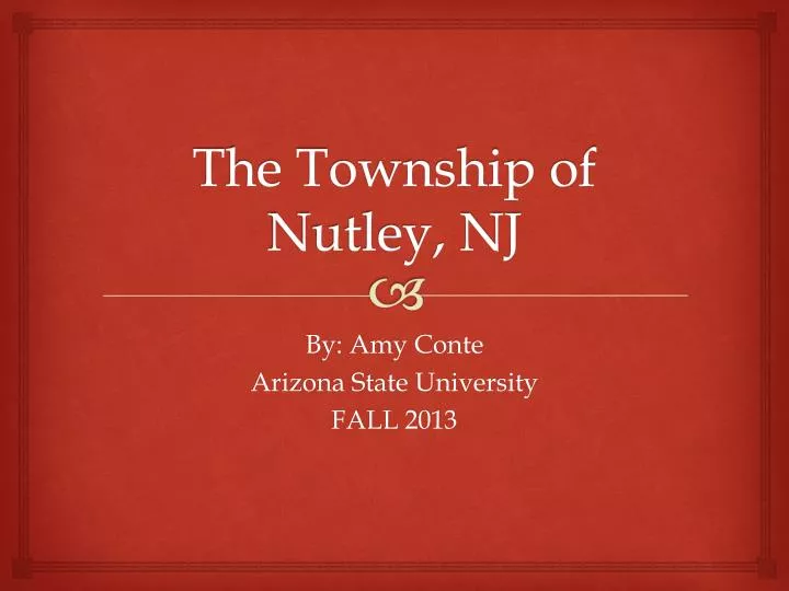 the township of nutley nj