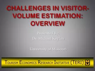 CHALLENGES IN VISITOR-VOLUME ESTIMATION: OVERVIEW