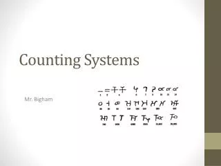 Counting Systems