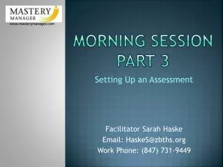 Morning Session Part 3