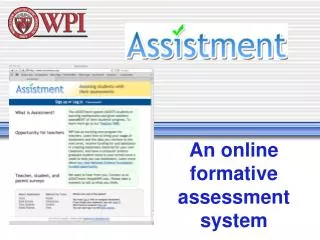 An online formative assessment system