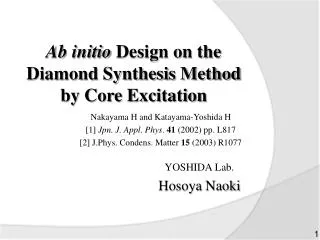 Ab initio Design on the Diamond Synthesis Method by Core Excitation