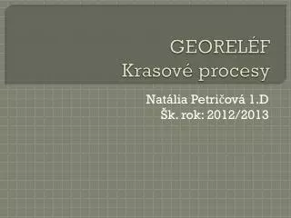 georel f krasov procesy