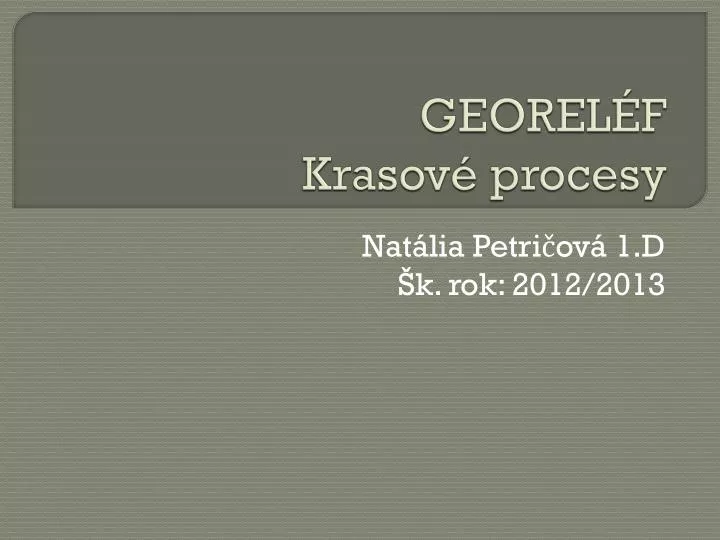 georel f krasov procesy