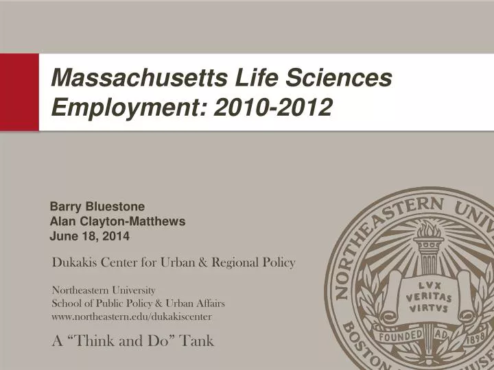 massachusetts life sciences employment 2010 2012