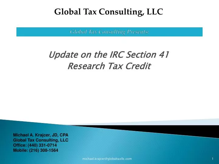 global tax consulting presents