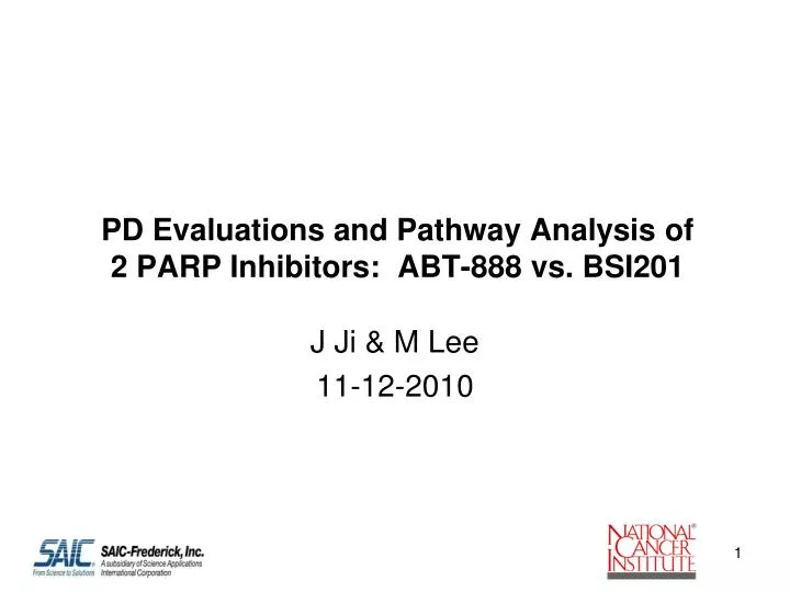 pd evaluations and pathway analysis of 2 parp inhibitors abt 888 vs bsi201