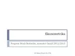 Ekonometrika - slide 1