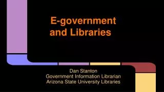 E-government and Libraries