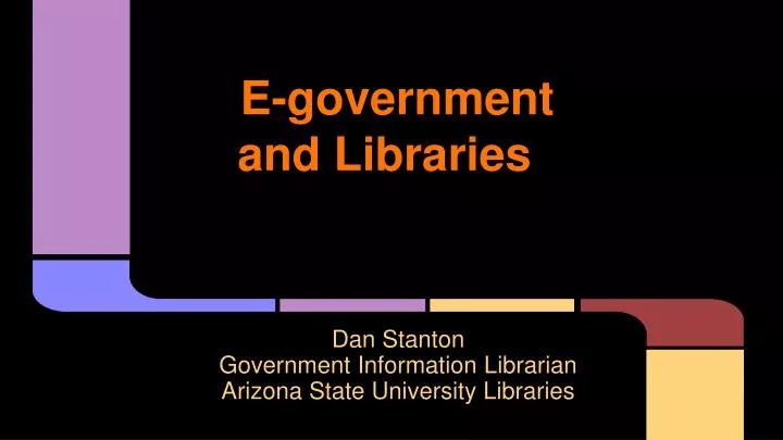 e government and libraries
