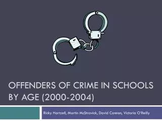 Offenders of Crime in Schools by Age (2000-2004)
