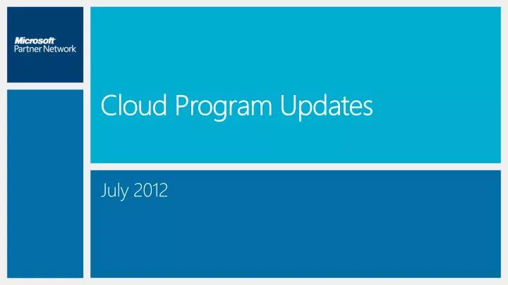 cloud program updates