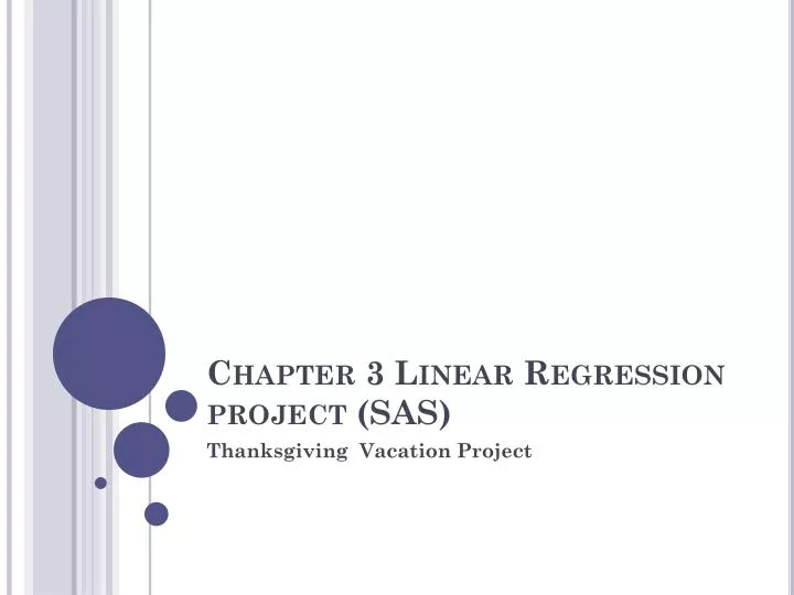 chapter 3 linear regression project sas