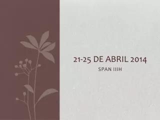 21 25 de abril 2014