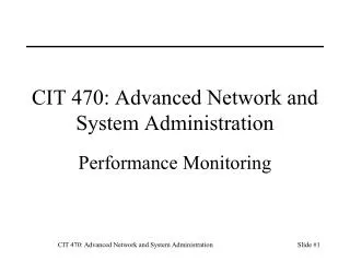 CIT 470: Advanced Network and System Administration