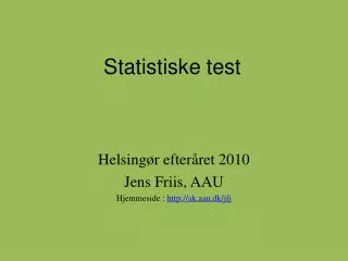 statistiske test