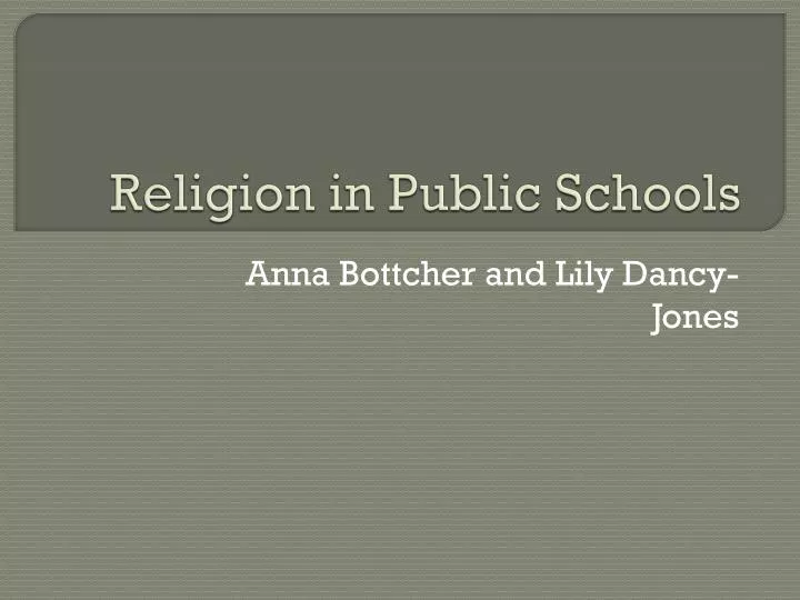 religion in public schools