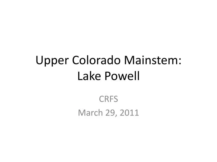 upper colorado mainstem lake powell
