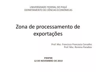 zona de processamento de exporta es