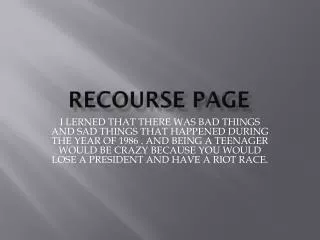 Recourse page