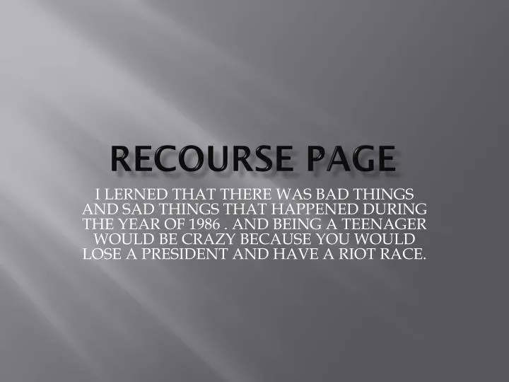 recourse page