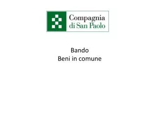 bando beni in comune