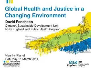 Global Health and Justice in a Changing Environment