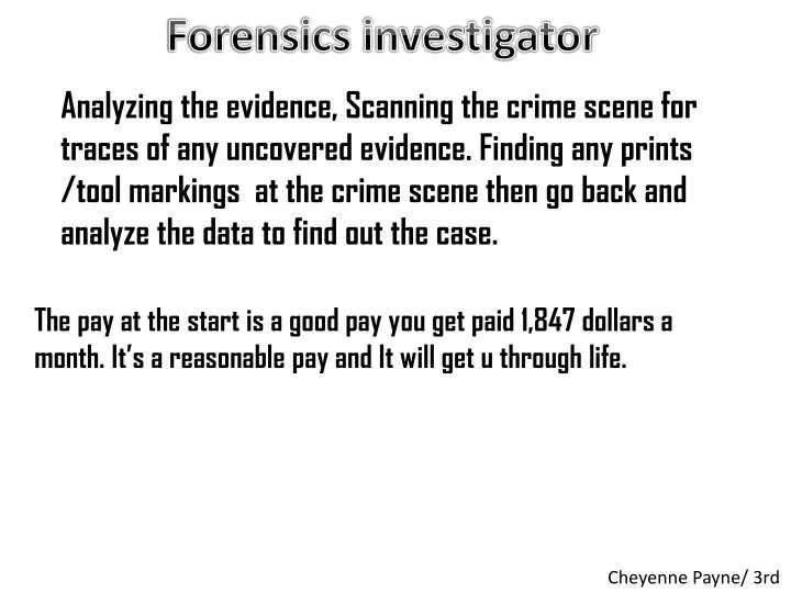 forensics investigator