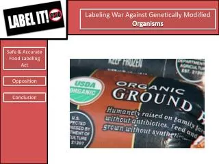 Labeling War Against Genetically Modified Organisms