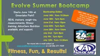 Starts June 14th at Greenlake Park!!