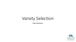 Variety Selection - slide 1
