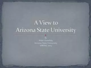 A View to Arizona State University