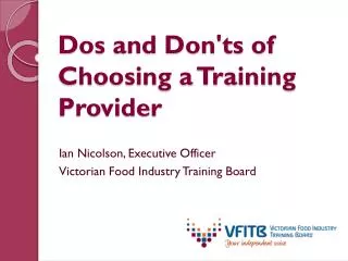Dos and Don'ts of Choosing a Training Provider