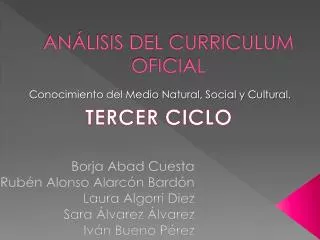 an lisis del curriculum oficial