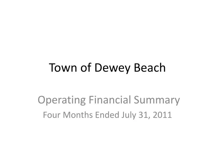 town of dewey beach