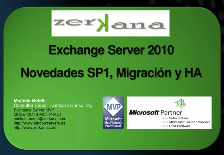 exchange server 2010 novedades sp1 migraci n y ha