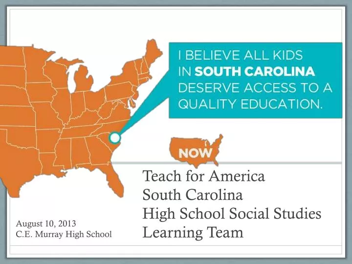 teach for america south carolina high school social studies learning team