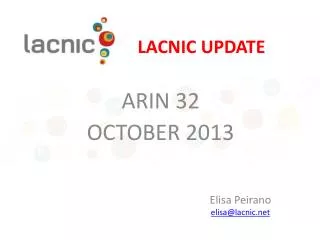 LACNIC UPDATE