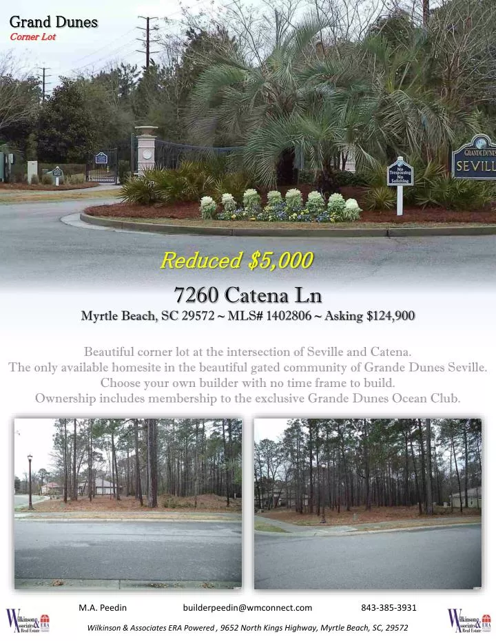 7260 catena ln myrtle beach sc 29572 mls 1402806 asking 124 900