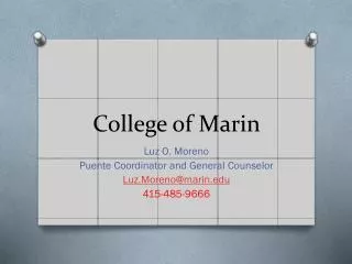 College of Marin