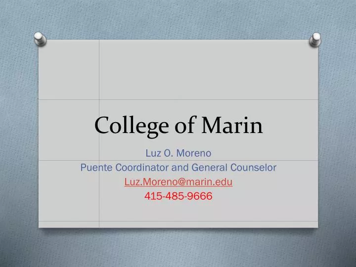 college of marin