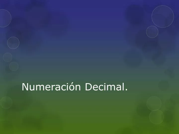 numeraci n decimal