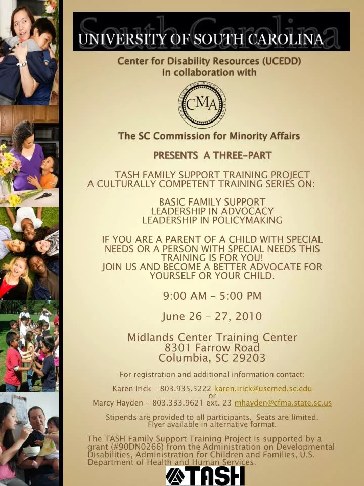center for disability resources ucedd in collaboration with the sc commission for minority affairs